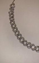 Load image into Gallery viewer, Thin Cuban Link Choker in White Gold