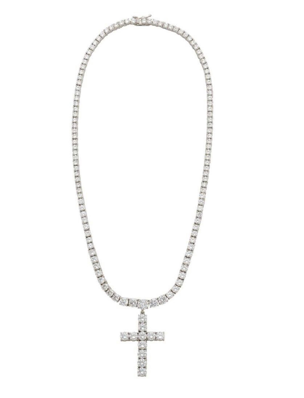 Cross Tennis Necklace